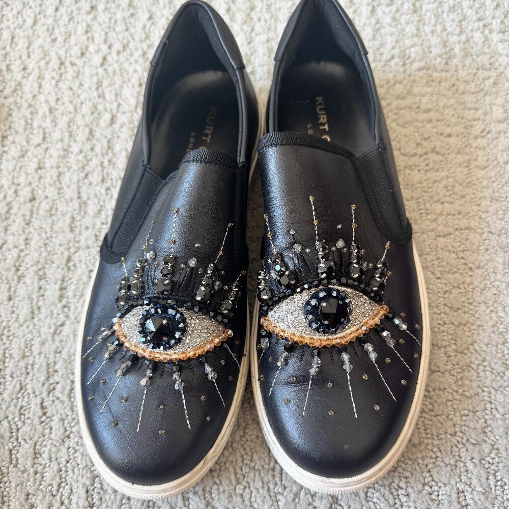 Kurt Geiger London Evil Eye Slip-on Leather Sneaker